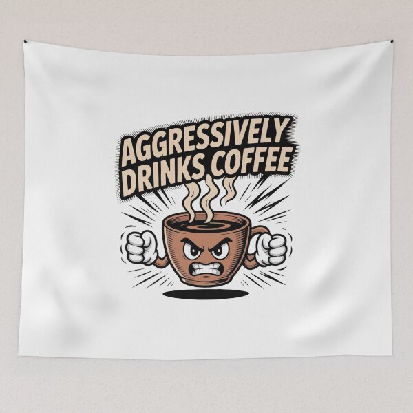 Item preview, *aggressively drinks coffee* designed and sold by Mateusz Majcherek.