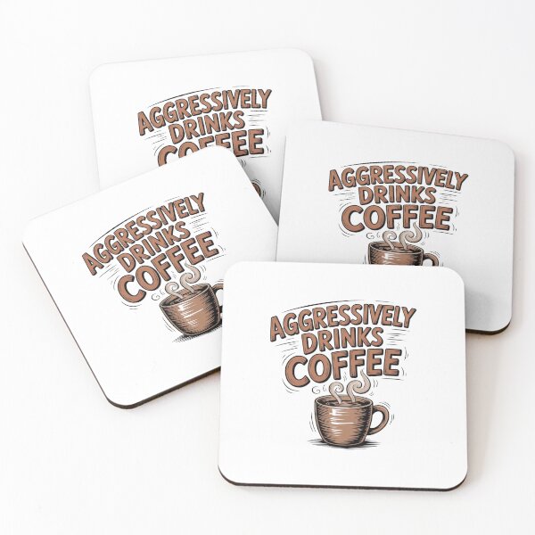 Item preview, *aggressively drinks coffee* designed and sold by Mateusz Majcherek.