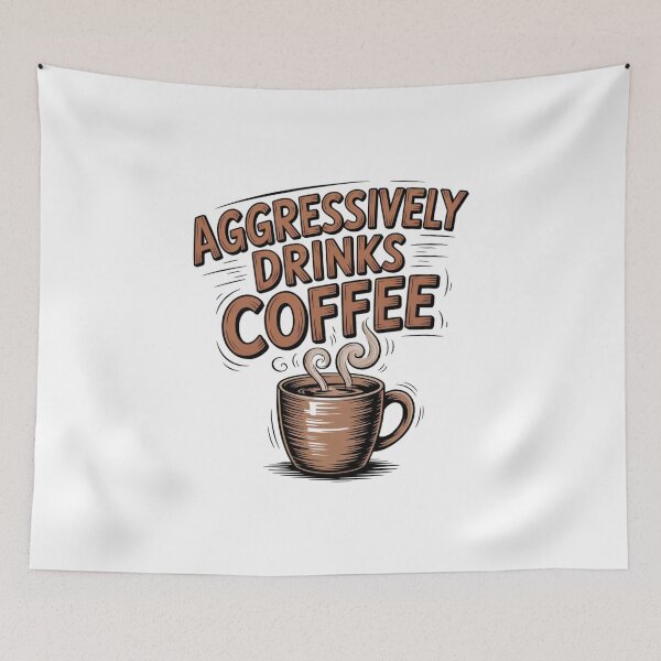 Item preview, *aggressively drinks coffee* designed and sold by Mateusz Majcherek.