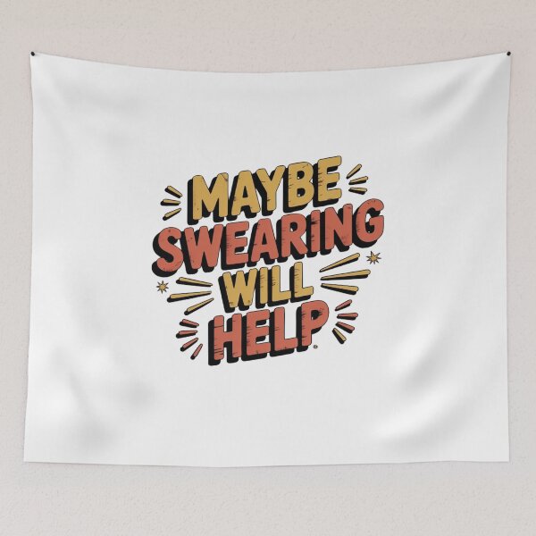 Item preview, maybe swearing will help designed and sold by Mateusz Majcherek.