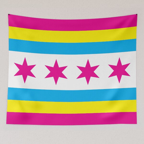 Item preview, Pan Pride Chicago Flag (All Over) designed and sold by dopaminebrand.