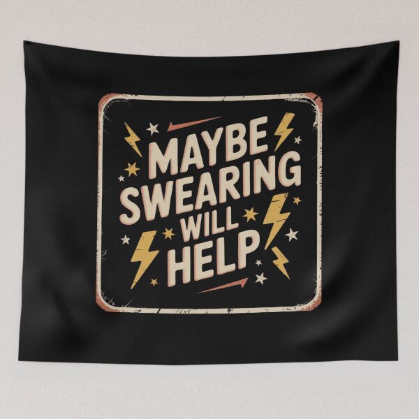 Item preview, maybe swearing will help designed and sold by Mateusz Majcherek.