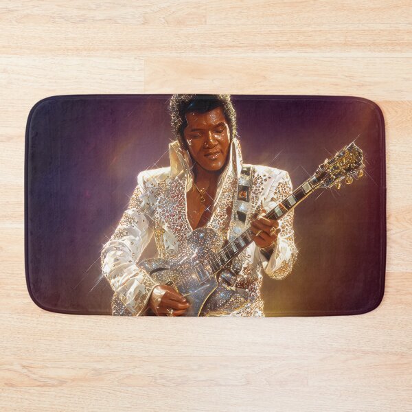 Item preview, Glam Guitarist in Vintage Rhinestone Stagewear designed and sold by AI-Only Creations.