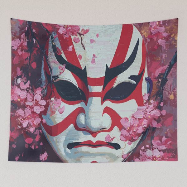 Item preview, Dramatic Kabuki Mask designed and sold by bapupa.