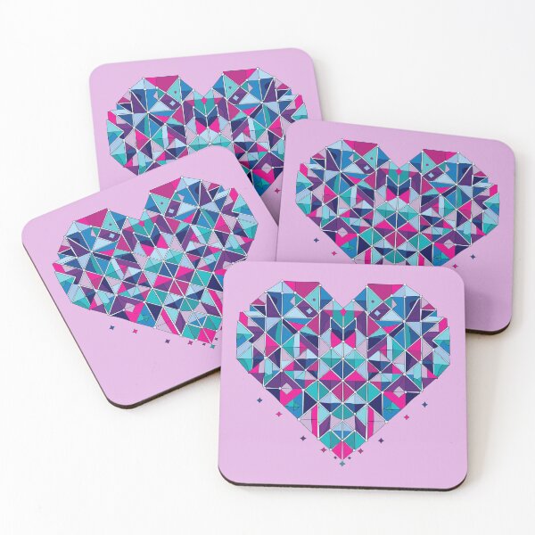Item preview, Mosaic Heart – A Colorful Geometric Valentine designed and sold by LadyInEverGreen.