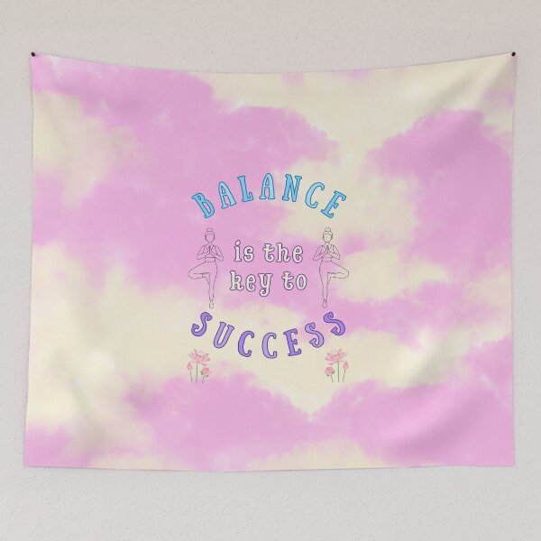 Item preview, Balance is the Key to Success – Pastel Mindfulness & Yoga Design designed and sold by MagicContOasis.