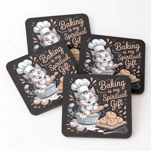 Item preview, Baking Is My Spiritual Gift – Messy Chef Cat Sketch Shirt designed and sold by Slavicsoul.