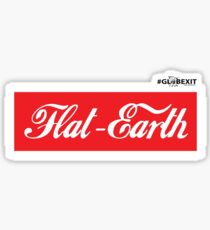 Flat Earth Coke parody logo Sticker