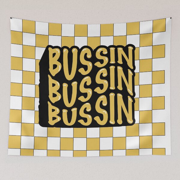Item preview, Retro Checkerboard Bussin | Groovy Bold Typography Design Classic T-Shirt | Gen Z Slang Aesthetic Tee designed and sold by LeoraAtelier.