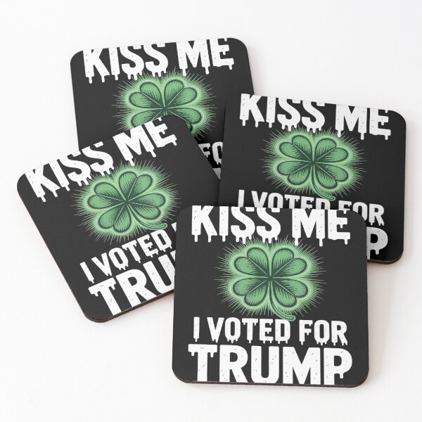 Item preview, Kiss Me I Voted For Trump Irish Shamrock designed and sold by Nekusa.