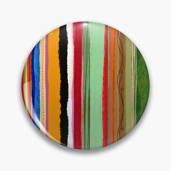 Item preview, green and orange vertical lines organic art abstract happy men designed and sold by rupydetequila.
