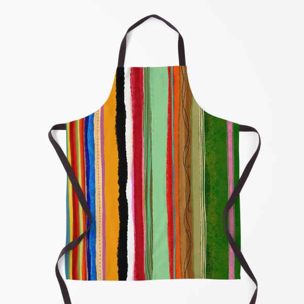 Item preview, green and orange vertical lines organic art abstract happy men designed and sold by rupydetequila.