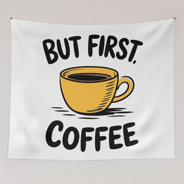 Item preview, But First Coffee Quote Funny Morning Caffeine Saying designed and sold by Altered Pixels.