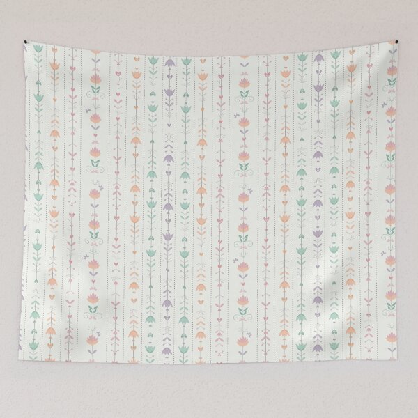 Item preview, Pastel Vertical Floral Seamless Pattern Background designed and sold by Alynek-Design.