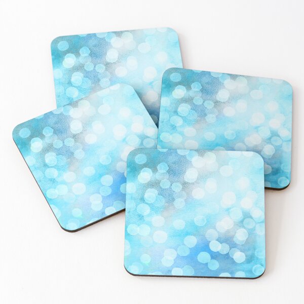 Aperçu de l'œuvre Tempête de neige turquoise – Points aquarelle abstraits créée et vendue par micklyn.