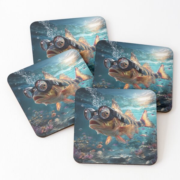 Item preview, Fish with diving goggles underwater designed and sold by Vision-Vibe.