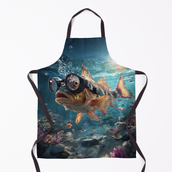 Item preview, Fish with diving goggles underwater designed and sold by Vision-Vibe.