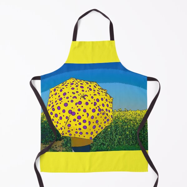 Item preview, Purple polka dot umbrella in the summer rapeseed field designed and sold by RenataPhoto.