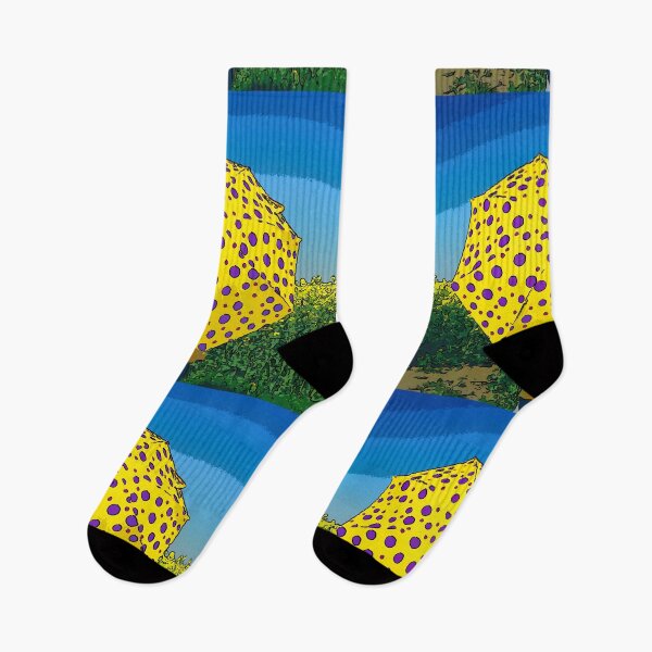 Item preview, Purple polka dot umbrella in the summer rapeseed field designed and sold by RenataPhoto.