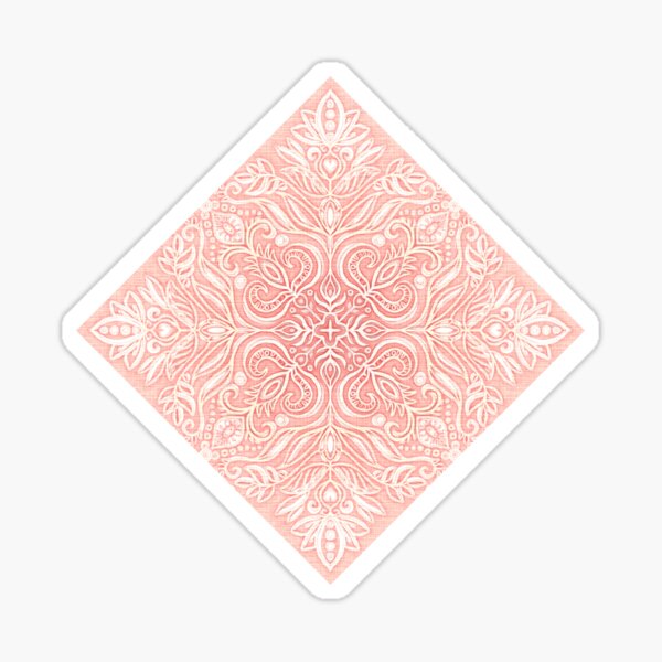 Item preview, Blush Peach Pink Textured Folk Art Doodle designed and sold by micklyn.