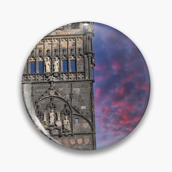 Item preview, tare Mesto Tower and dramatic sky sunset, Charles Bridge in Prague, Czech Republic designed and sold by goceris.