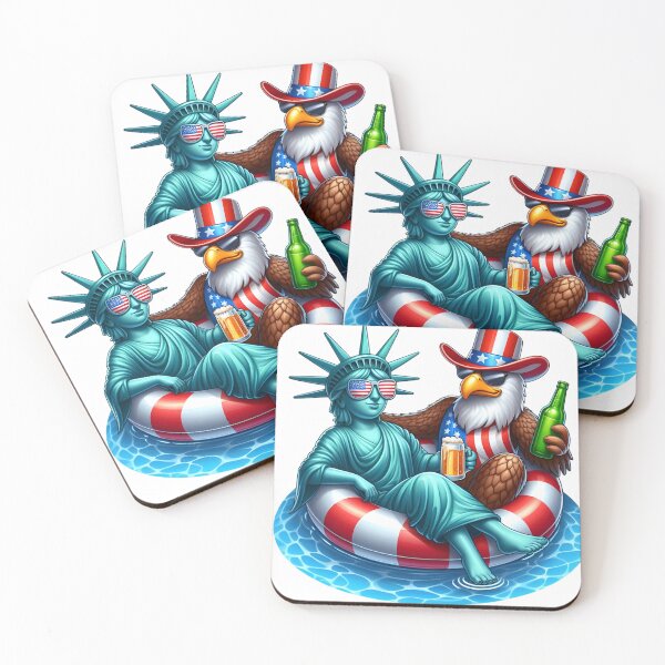 Item preview, 4th of July Clipart – Bald Eagle, Statue of Liberty, BBQ, Beer, Fireworks & Pool Party Vibes, Forth Of July Independence Patriotic Celebrations designed and sold by Adhiambo.