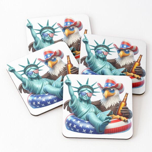 Item preview, 4th of July Clipart – Bald Eagle, Statue of Liberty, BBQ, Beer, Fireworks & Pool Party Vibes, Forth Of July Independence Patriotic Celebrations designed and sold by Adhiambo.