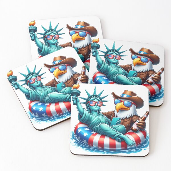Item preview, 4th of July Clipart – Bald Eagle, Statue of Liberty, BBQ, Beer, Fireworks & Pool Party Vibes, Forth Of July Independence Patriotic Celebrations designed and sold by Adhiambo.
