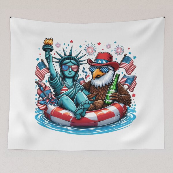 Item preview, 4th of July Clipart – Bald Eagle, Statue of Liberty, BBQ, Beer, Fireworks & Pool Party Vibes, Forth Of July Independence Patriotic Celebrations designed and sold by Adhiambo.