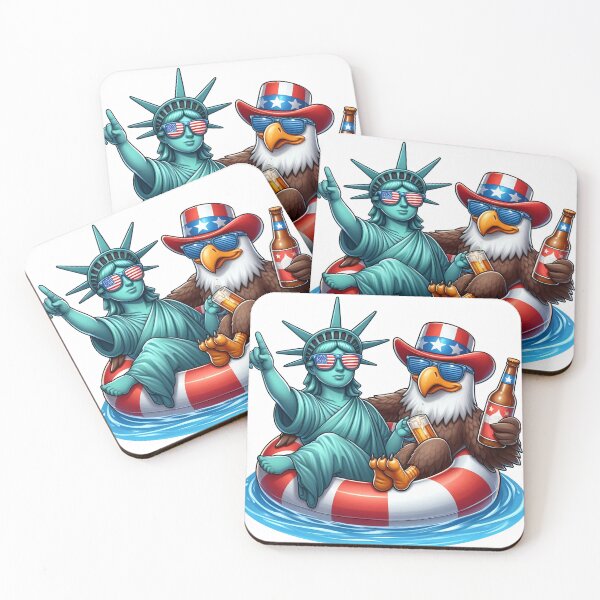 Item preview, 4th of July Clipart – Bald Eagle, Statue of Liberty, BBQ, Beer, Fireworks & Pool Party Vibes, Forth Of July Independence Patriotic Celebrations designed and sold by Adhiambo.