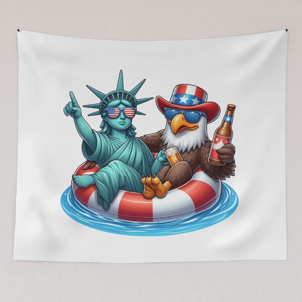Item preview, 4th of July Clipart – Bald Eagle, Statue of Liberty, BBQ, Beer, Fireworks & Pool Party Vibes, Forth Of July Independence Patriotic Celebrations designed and sold by Adhiambo.