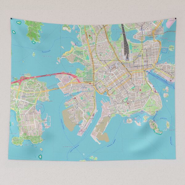 Item preview, Helsinki Map designed and sold by SteadyRolling.