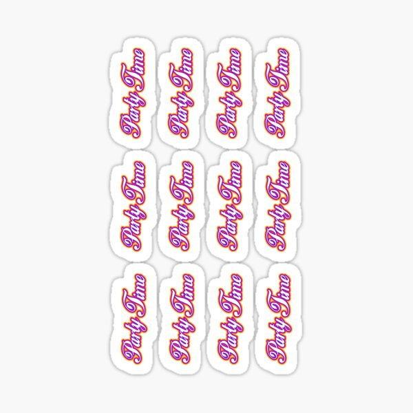 Item preview, Party Time Funny Birthday illustration // 12 pc sticker designed and sold by PixelPunny.