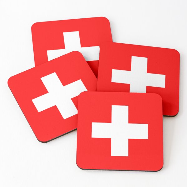 Item preview, Suiza Suiza CH Schweiz bandera blanca de la cruz designed and sold by DavidLeeDesigns.