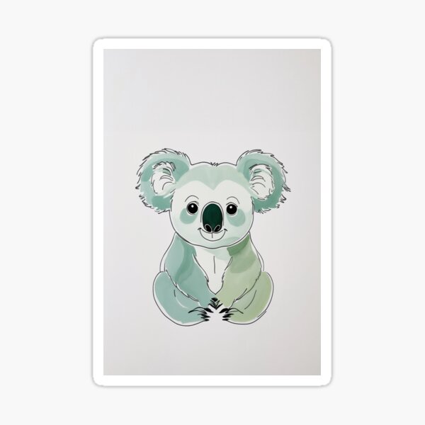 Aperçu de l'œuvre Koala dessinant en vert créée et vendue par AussieConcepts.