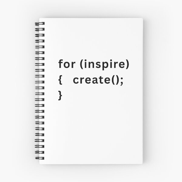 Item preview, for (inspire) { create(); } – Motivational Code Loop for Creators & Coders (Black) designed and sold by Frezcola.