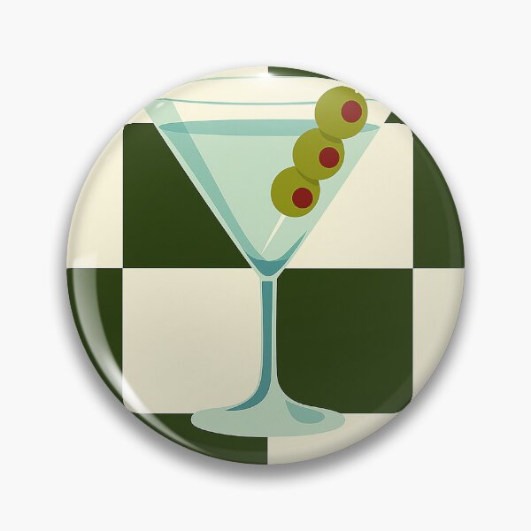 Item preview, Mid-Century Martini Cocktail Art – Retro Bar Wall Decor designed and sold by weirdfishes123.