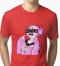 LEWD (PINK) - Sad Japanese Anime Aesthetic Tri-blend T-Shirt
