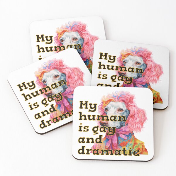 Item preview, Gay And Dramatic Dog Art – Queer Pride Humor Design designed and sold by RealLifeMerchies.