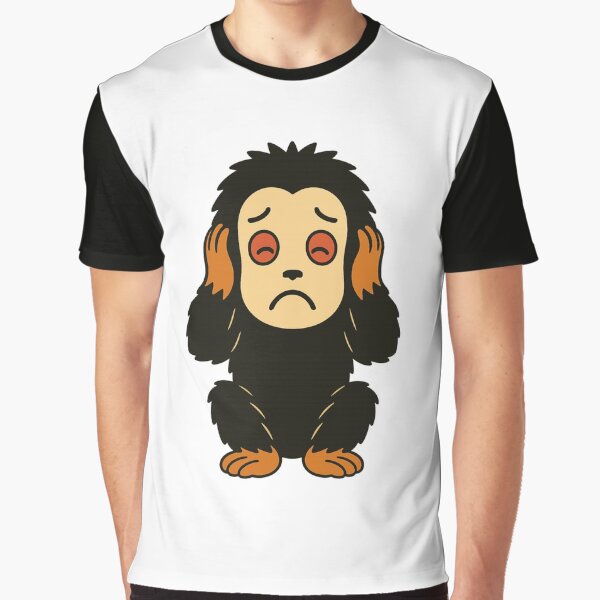 Aperçu de l'œuvre Singe frustré – Adorable personnage de dessin animé « N'entends rien » | Mood Art bouleversé et touchant créée et vendue par Just Meaningful.