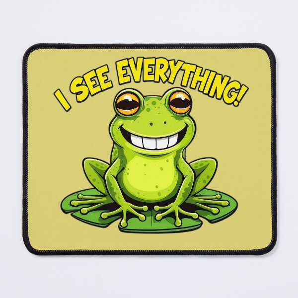 Item preview, Funny Bug-Eyed Frog – I See Everything Cartoon Design designed and sold by PrintBreeze.