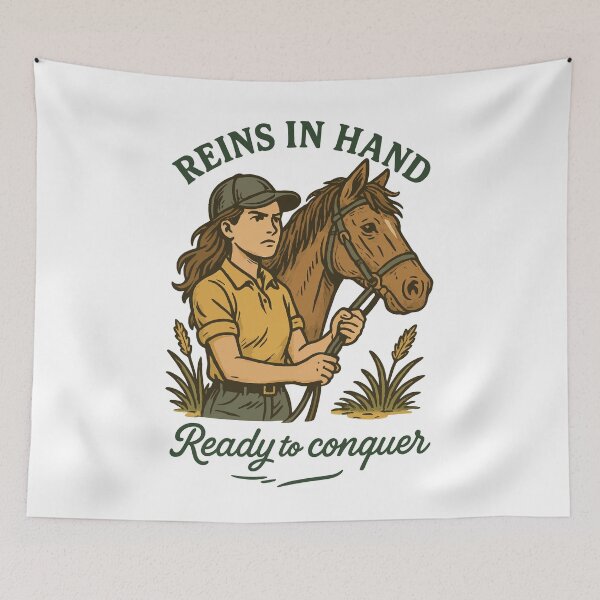 Item preview, Horses Girls Reins In Hand Conquer designed and sold by LuminOrb.