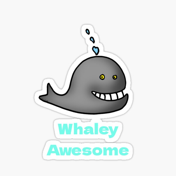Item preview, Whaley Awesome Cartoon Whale designed and sold by CuteCartoon.