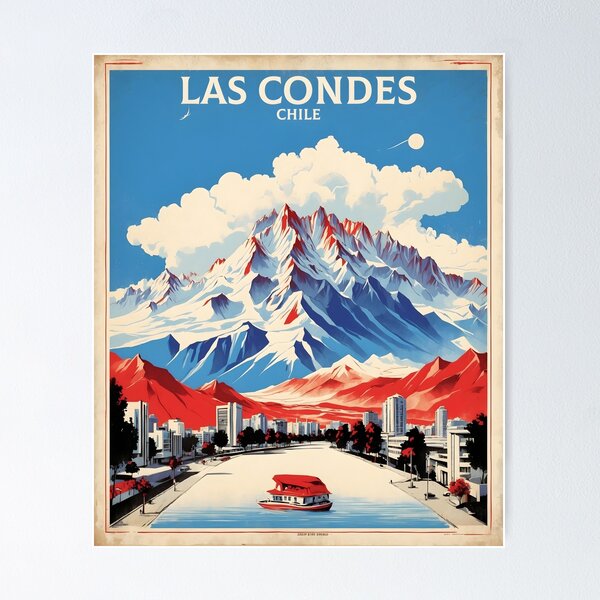Item preview, Las Condes Chile Retro Vintage Poster Tourism  designed and sold by TravelersGems.