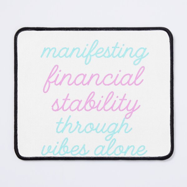 Item preview, Manifesting Financial Stability Through Vibes Alone – Delulu Dream Sticker designed and sold by CaffeinatedCreatures.