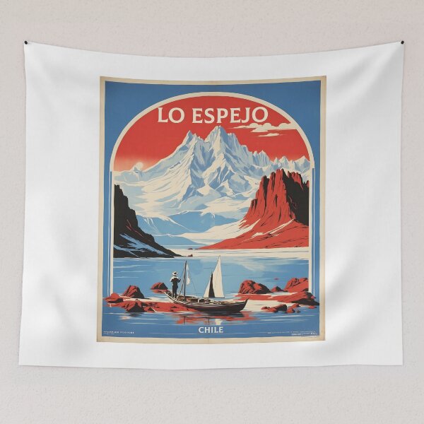 Item preview, Lo Espejo Chile Retro Vintage Cartel Turismo  designed and sold by TravelersGems.
