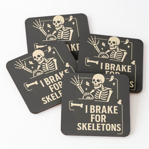 Item preview, I Brake for Skeletons designed and sold by Ironicdoll.