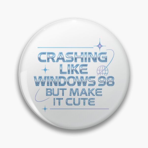 Artikelvorschau, Stürzt ab wie Windows 98, aber süß – Retro Tech Chaos Sticker entworfen und verkauft von CaffeinatedCreatures.