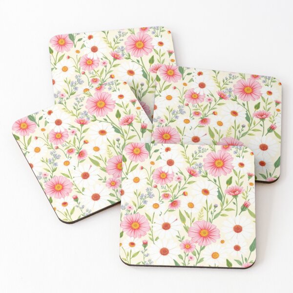Artikelvorschau, Gänseblümchen & Rosa Blumenmuster entworfen und verkauft von Hoeshie.