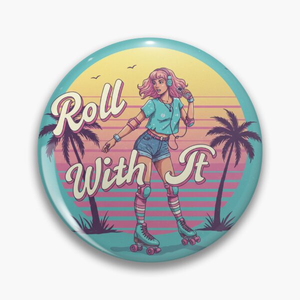 Artikelvorschau, Retro Vintage Roll With It - Rollschuh entworfen und verkauft von Kerbster.
